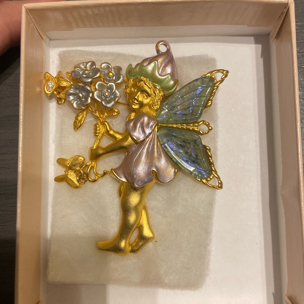 Vintage Kirks Folly Mystical Fairy Brooch